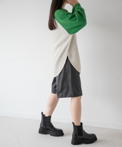 yuw（ユウ）の「RAGLAN KNIT PULLOVER　217957（ニット/セーター・レディース・ダークブラウン/グリーン/ブラック/ブルー・FREE）」の9枚目の写真