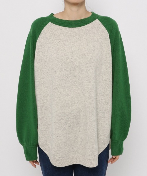 yuw（ユウ）の「RAGLAN KNIT PULLOVER 217957（ニット/セーター）」 - WEAR