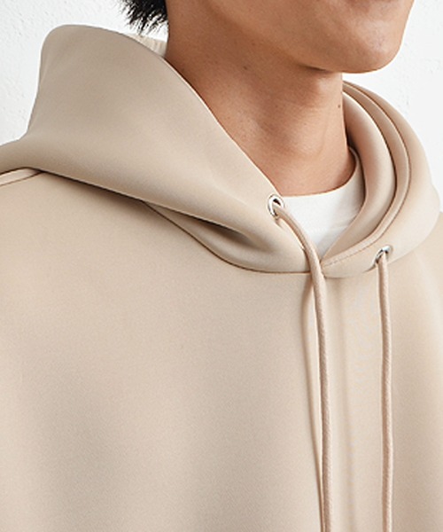 MinoriTY（マイノリティ）の「パーカー オーバーサイズ スウェット ポンチエアリー プルパーカー 春服 冬服（パーカー・メンズ・モカ/ブルー系その他/ピンクベージュ/アイボリー/ブラック・S/L/M）」の18枚目の写真