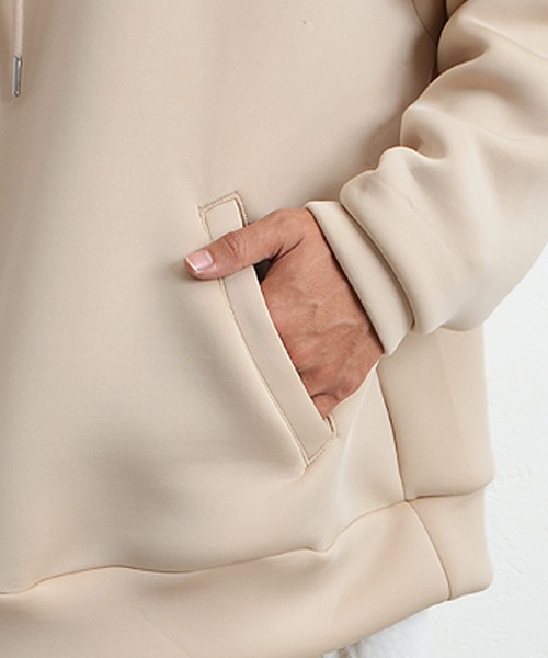 MinoriTY（マイノリティ）の「パーカー オーバーサイズ スウェット ポンチエアリー プルパーカー 春服 冬服（パーカー・メンズ・モカ/ブルー系その他/ピンクベージュ/アイボリー/ブラック・S/L/M）」の21枚目の写真