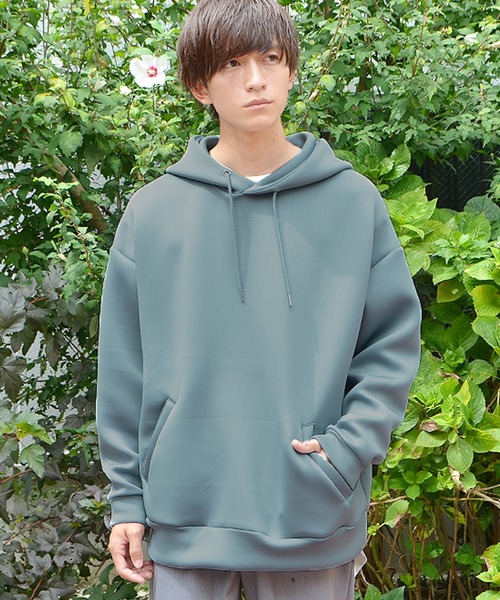 MinoriTY（マイノリティ）の「パーカー オーバーサイズ スウェット ポンチエアリー プルパーカー 春服 冬服（パーカー・メンズ・モカ/ブルー系その他/ピンクベージュ/アイボリー/ブラック・S/L/M）」の12枚目の写真