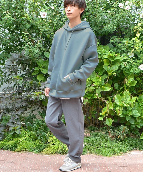 MinoriTY（マイノリティ）の「パーカー オーバーサイズ スウェット ポンチエアリー プルパーカー 春服 冬服（パーカー・メンズ・モカ/ブルー系その他/ピンクベージュ/アイボリー/ブラック・S/L/M）」の13枚目の写真