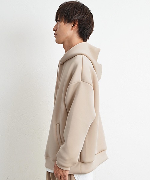 MinoriTY（マイノリティ）の「パーカー オーバーサイズ スウェット ポンチエアリー プルパーカー 春服 冬服（パーカー・メンズ・モカ/ブルー系その他/ピンクベージュ/アイボリー/ブラック・S/L/M）」の16枚目の写真