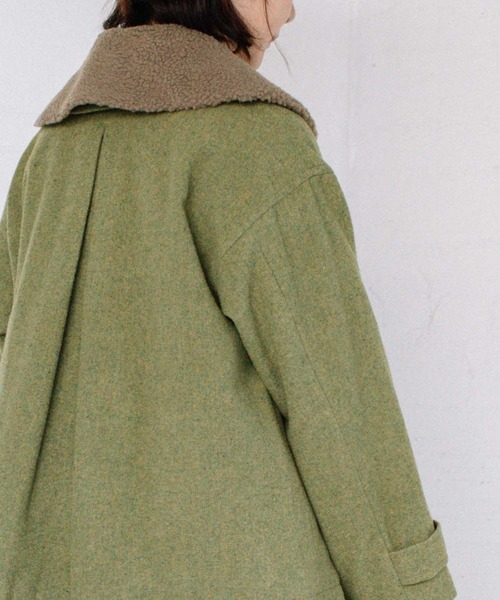 POU DOU DOU(プードゥドゥ)の「ボア付きショートコート(その他アウター・レディース・ベージュ/ブラウン/イエロー・3)」の11枚目の写真