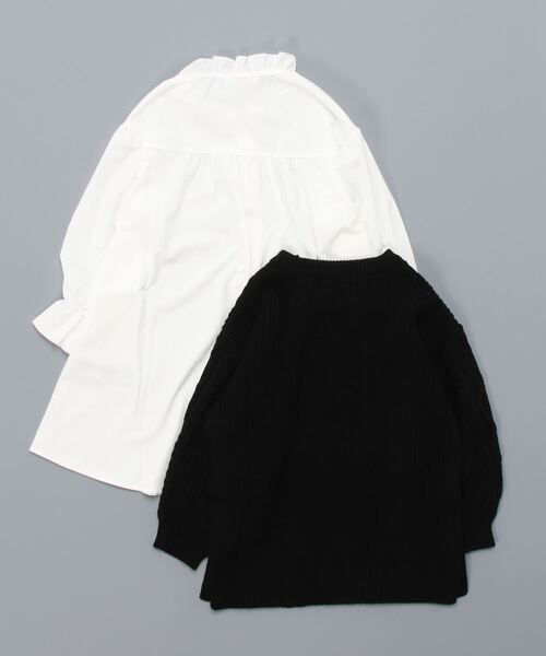 PINKHUNT（ピンクハント）の「PINKHUNT ニット付きワンピース 5961K #IG（ワンピース・キッズ・ブラック/ベージュ・130cm/140cm/150cm/160cm/120cm）」の3枚目の写真