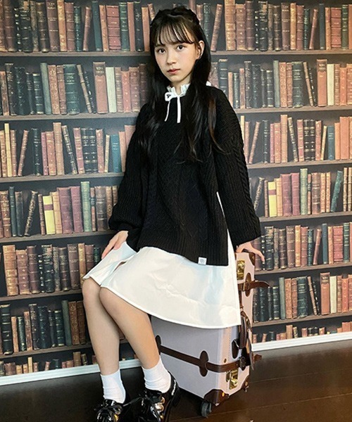 PINKHUNT（ピンクハント）の「PINKHUNT ニット付きワンピース 5961K #IG（ワンピース・キッズ・ブラック/ベージュ・130cm/140cm/150cm/160cm/120cm）」の13枚目の写真