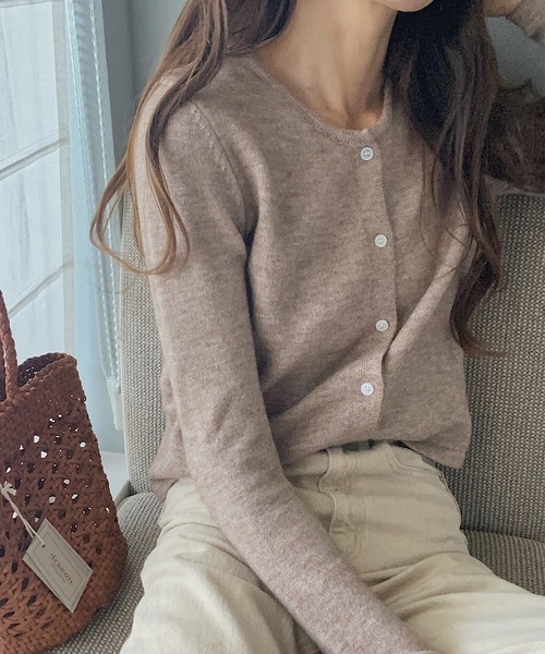 LAUIR（ラウアー）の「もちもちカーディガン＋キャミセット（カーディガン/ボレロ・レディース・ブラウン/アイボリー/ベージュ・FREE）」の10枚目の写真