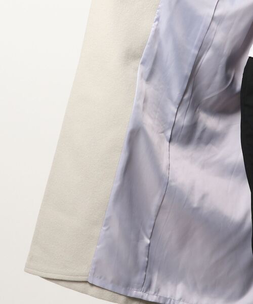 ADAM ET ROPE'（アダムエロペ）の「【アウトレット店舗・WEB限定】Super100'sオーバーチェスターコート（チェスターコート・レディース・イエロー系その他3/ベージュ系その他/ピンク/ブラック・FREE）」の7枚目の写真