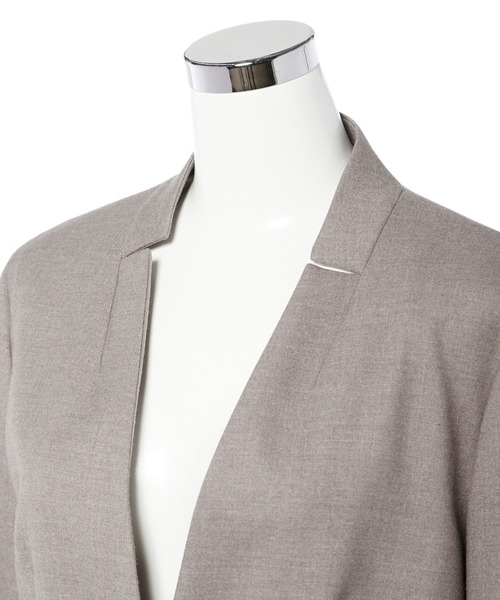 CLEARIMPRESSION （クリアインプレッション）の「【洗えるセットアップ】TRサキソニー起毛スリットカラージャケット（スーツジャケット・レディース・ブラック/モカ・11号/9号/7号）」の6枚目の写真