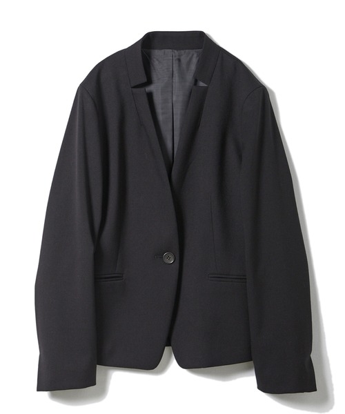 CLEARIMPRESSION （クリアインプレッション）の「【洗えるセットアップ】TRサキソニー起毛スリットカラージャケット（スーツジャケット・レディース・ブラック/モカ・11号/9号/7号）」の13枚目の写真