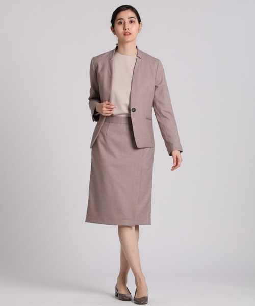 CLEARIMPRESSION （クリアインプレッション）の「【洗えるセットアップ】TRサキソニー起毛スリットカラージャケット（スーツジャケット・レディース・ブラック/モカ・11号/9号/7号）」の17枚目の写真