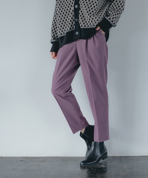 GLOBAL WORK（グローバルワーク）の「ウツクシあったかテーパードパンツ/215854（スラックス・レディース・アイボリー/ブラック/モカ/グリーン/ラベンダー/ブルー・X-SMALL/SMALL/MEDIUM/LARGE/X-LARGE/XX-LARGE）」の6枚目の写真