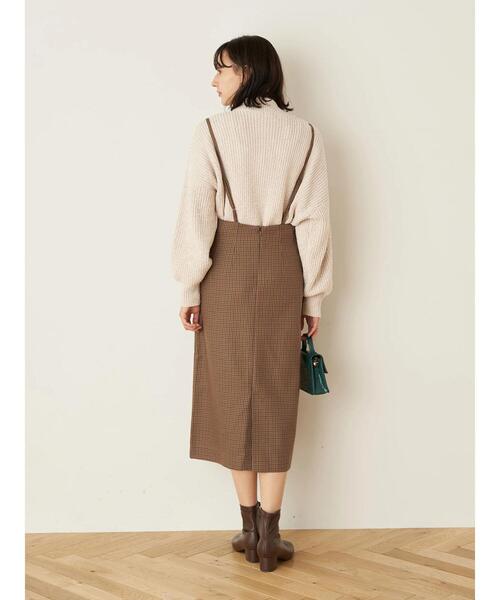 earth music&ecology(アースミュージックアンドエコロジー)の「2wayサス付きナロースカート *(スカート・レディース・ブラック/その他12/ダークオレンジ・S/M)」の15枚目の写真