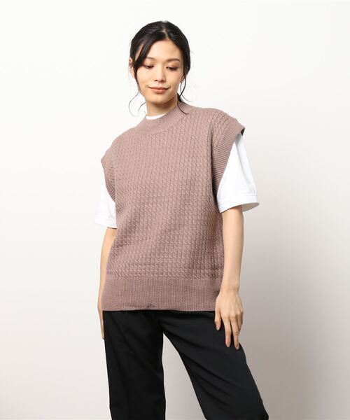 Ritzy(リッツィー)の「オーバーサイズ モックネックベスト(ベスト・レディース・ホワイト/ベージュ/ネイビー・M/L)」の21枚目の写真