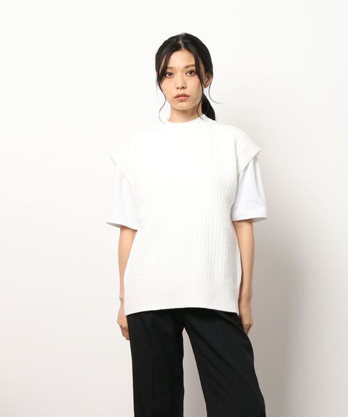 Ritzy(リッツィー)の「オーバーサイズ モックネックベスト(ベスト・レディース・ホワイト/ベージュ/ネイビー・M/L)」の22枚目の写真