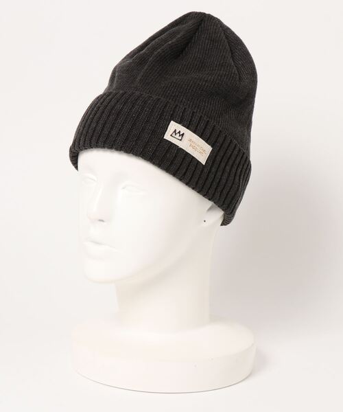 RiNc （リンク）の「【 JEAN-MICHEL BASQUIAT / ジャン-ミシェル バスキア 】 メタル ネーム ニット キャップ（ニットキャップ/ビーニー・メンズ・チャコールグレー/ブラック/ネイビー/マスタード・FREE）」の9枚目の写真