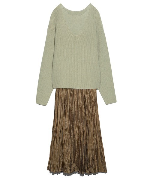 Mila Owen(ミラオーウェン)の「Vネックニット(ニット/セーター・レディース・ベージュ・0)」の10枚目の写真