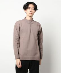 BACK NUMBER | 【BACK NUMBER】天竺編みハーフジップニット(ニット/セーター)