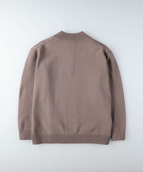 BACK NUMBER（バックナンバー）の「【BACK NUMBER】天竺編みハーフジップニット（ニット/セーター・メンズ・ベージュ/ブラック/ブルー・L/M/XL/S）」の12枚目の写真