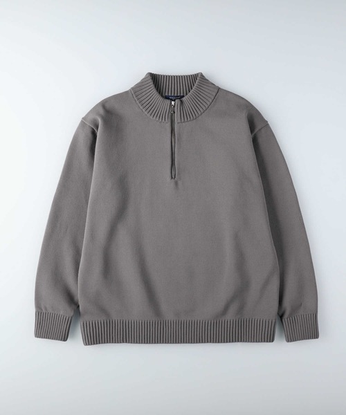 BACK NUMBER（バックナンバー）の「【BACK NUMBER】天竺編みハーフジップニット（ニット/セーター・メンズ・ベージュ/ブラック/ブルー・L/M/XL/S）」の9枚目の写真