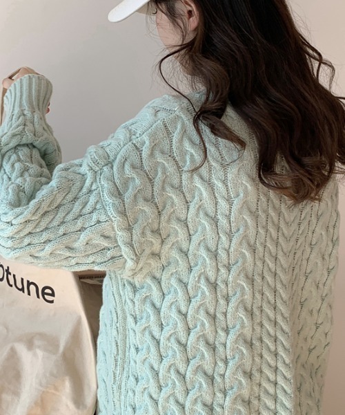 60s Meister Knit リブ編み Vネック ウールニット セーター 60s Meister Knit リブ編み Vネック ウールニット セーター