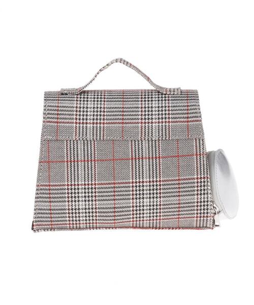 INGNI（イング）の「ポーチ付チェーンショルダーBAG（トートバッグ・レディース・ブラック/チェック・ONE SIZE）」の5枚目の写真