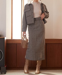 ツイードロングタイトスカート