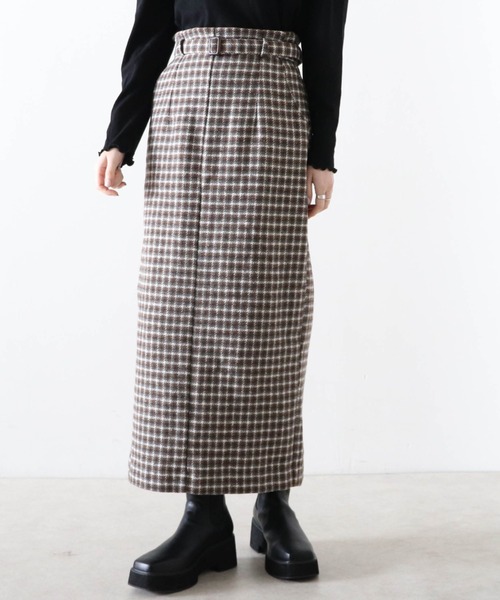 Cheek(チーク)の「ツイードロングタイトスカート(スカート・レディース・ブラック/ブラウン・MEDIUM)」の13枚目の写真