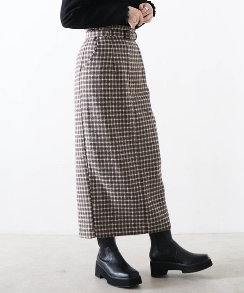 Cheek(チーク)の「ツイードロングタイトスカート(スカート・レディース・ブラック/ブラウン・MEDIUM)」の15枚目の写真