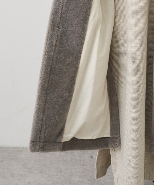 PUAL CE CIN（ピュアルセシン）の「【ウール100%】ファインボアベストコート（その他アウター・レディース・スミクロ/グレイッシュベージュ・FREE）」の16枚目の写真