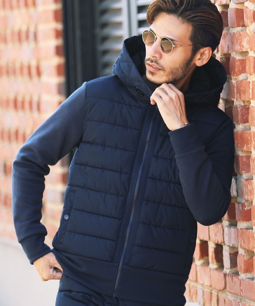 roshell（ロシェル）の「エコクラウド中綿ジャケット（ダウンジャケット/コート・メンズ・ブラック/ネイビー/カーキ/ミックスグレー/カモフラージュ/グレイッシュベージュ・MEDIUM/LARGE/X-LARGE）」の6枚目の写真