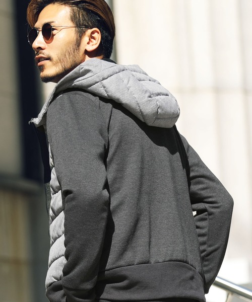 roshell（ロシェル）の「エコクラウド中綿ジャケット（ダウンジャケット/コート・メンズ・ブラック/ネイビー/カーキ/ミックスグレー/カモフラージュ/グレイッシュベージュ・MEDIUM/LARGE/X-LARGE）」の17枚目の写真