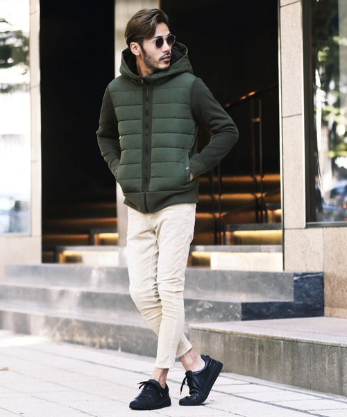 roshell（ロシェル）の「エコクラウド中綿ジャケット（ダウンジャケット/コート・メンズ・ブラック/ネイビー/カーキ/ミックスグレー/カモフラージュ/グレイッシュベージュ・MEDIUM/LARGE/X-LARGE）」の8枚目の写真