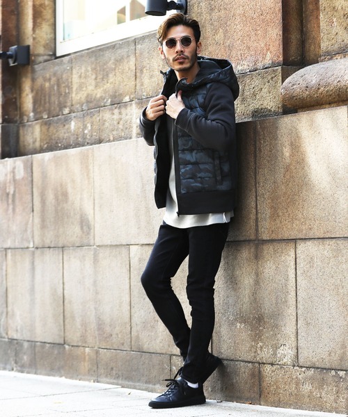 roshell（ロシェル）の「エコクラウド中綿ジャケット（ダウンジャケット/コート・メンズ・ブラック/ネイビー/カーキ/ミックスグレー/カモフラージュ/グレイッシュベージュ・MEDIUM/LARGE/X-LARGE）」の9枚目の写真