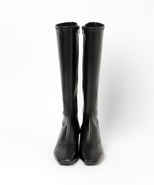 LOWRYS FARM（ローリーズファーム）の「ストレッチロングヒールブーツ　260700（ブーツ・レディース・ブラック/ダークブラウン・MEDIUM/LARGE）」の6枚目の写真