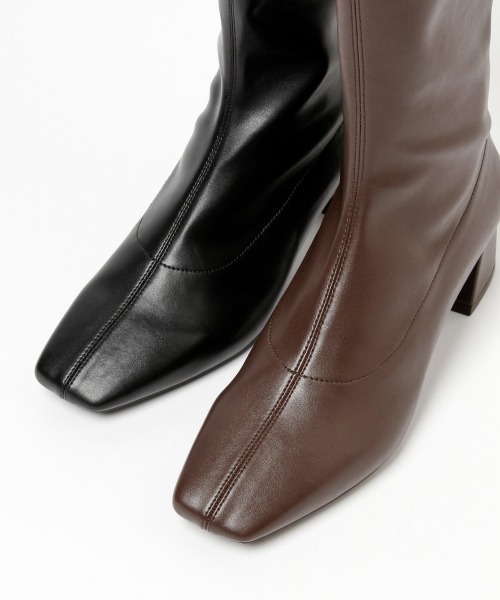 LOWRYS FARM（ローリーズファーム）の「ストレッチロングヒールブーツ　260700（ブーツ・レディース・ブラック/ダークブラウン・MEDIUM/LARGE）」の13枚目の写真