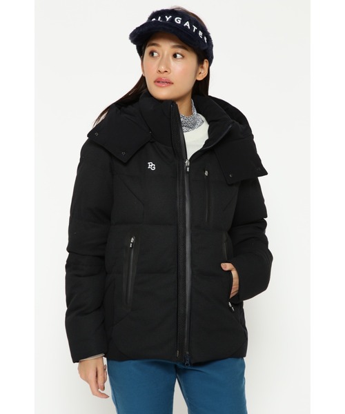 PEARLY GATES】ポリコット ワッフル×ドットエアー ダウンブルゾン