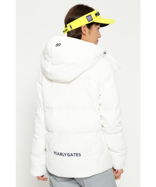 PEARLY GATES】ポリコット ワッフル×ドットエアー ダウンブルゾン