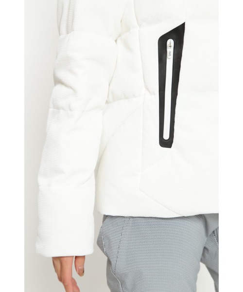 PEARLY GATES】ポリコット ワッフル×ドットエアー ダウンブルゾン