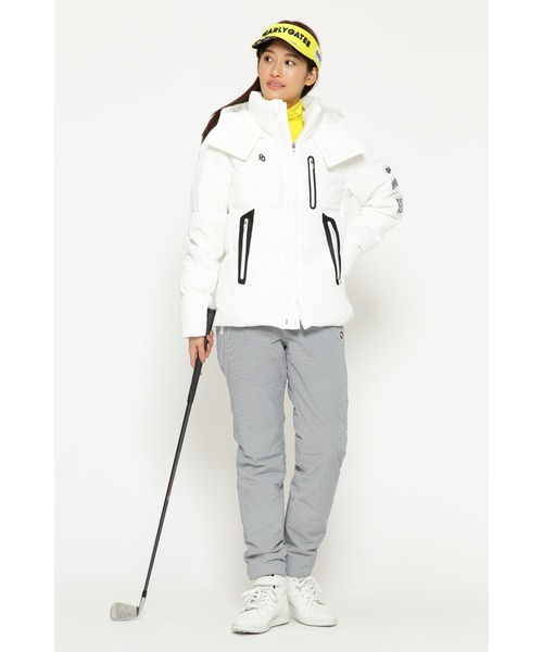 パーリーゲイツ　ポリコットワッフル×ドットエアーダウンブルゾン PEARLY GATES】ポリコット ワッフル×ドットエアー ダウンブルゾン