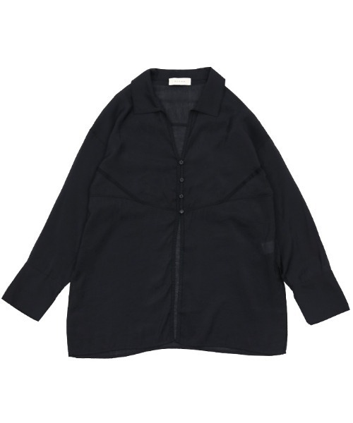 select MOCA（セレクトモカ）の「切り替えデザインオープンスリーブシアーシャツ（シャツ/ブラウス・レディース・ブラック/オフホワイト/カーキ・FREE）」の19枚目の写真