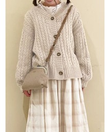 ヘリンボーン編み前後着ニット