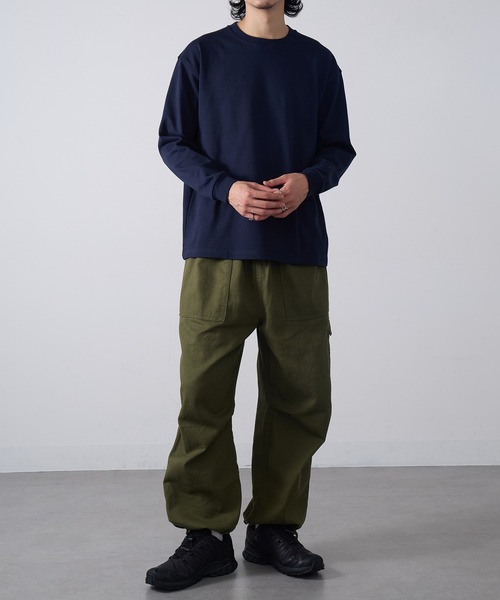 LIFEMAX(ライフマックス)の「【LIFEMAX】10.2オンス 超ヘビーウェイトロングスリーブTシャツ 長袖無地ロンT 厚手 MS1608(Tシャツ/カットソー・メンズ・グレー/ホワイト/ブラック/ベージュ/グリーン/ネイビー・L/XL/M)」の7枚目の写真