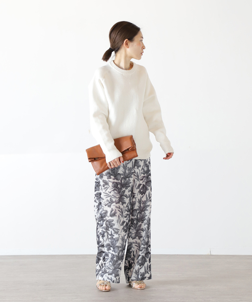 セール】レーヨンベルベットフラワープリントパンツ◇（その他パンツ