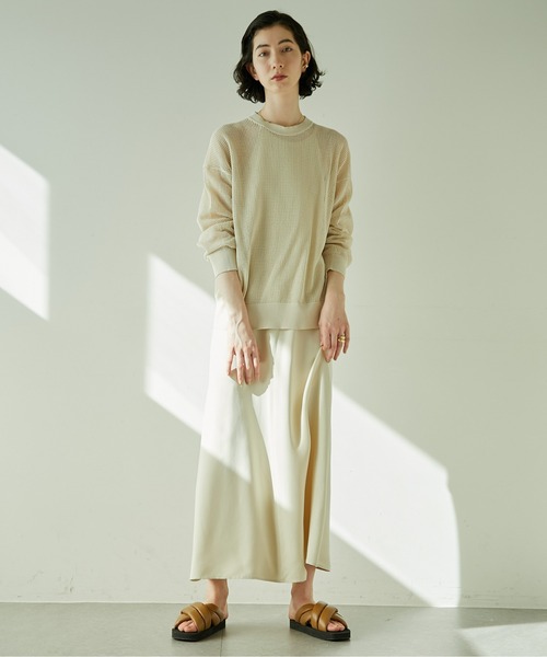 メッシュシースルーニット