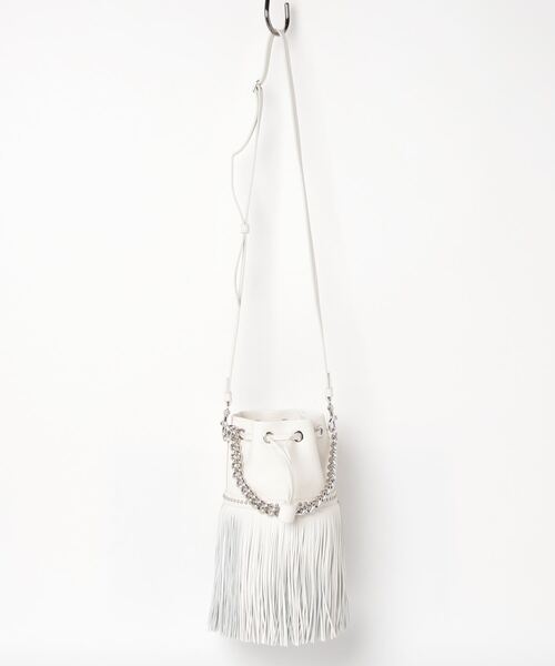 J&M Davidson（ジェイアンドエムデヴィッドソン）の「J&M DAVIDSON FRINGE CARNIVAL MINI フリンジ カーニバル ミニ ジェイアンドエムデヴィッドソン ショルダーバッグ（ショルダーバッグ・レディース・ホワイト・FREE）」の8枚目の写真