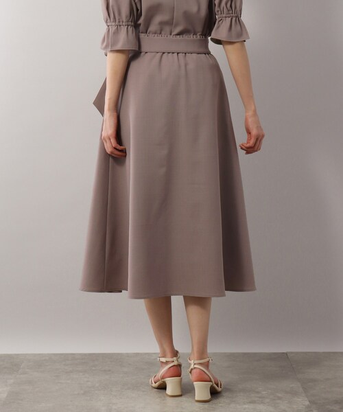 SOUP（スープ）の「◆洗える/リネンライクフレアスカート（スカート・レディース・ネイビー/サンドベージュ/ライトベージュ・11/15 /13/09/07）」の6枚目の写真