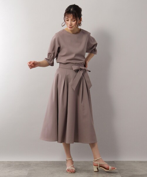 SOUP（スープ）の「◆洗える/リネンライクフレアスカート（スカート・レディース・ネイビー/サンドベージュ/ライトベージュ・11/15 /13/09/07）」の15枚目の写真