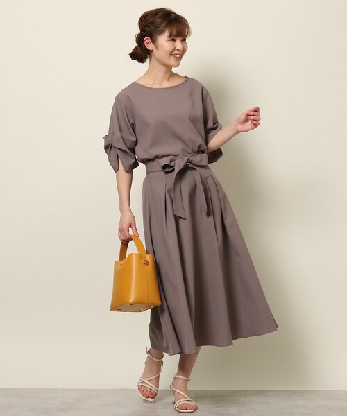 SOUP（スープ）の「◆洗える/リネンライクフレアスカート（スカート・レディース・ネイビー/サンドベージュ/ライトベージュ・11/15 /13/09/07）」の17枚目の写真