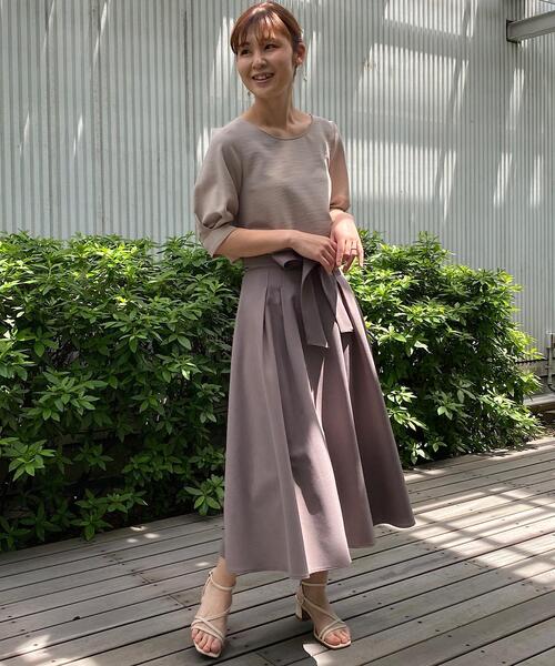 SOUP（スープ）の「◆洗える/リネンライクフレアスカート（スカート・レディース・ネイビー/サンドベージュ/ライトベージュ・11/15 /13/09/07）」の19枚目の写真